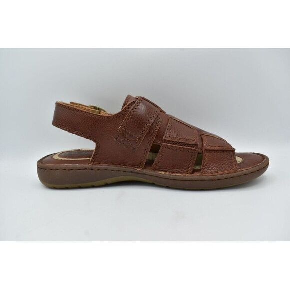 Born‎ Mens Size 13 Miguel Full Grain Leather Dark Tan Bourban Sandals Shoes main image 2